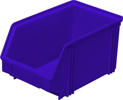 Пластиковый ящик для склада 225x145x130, код: 09988