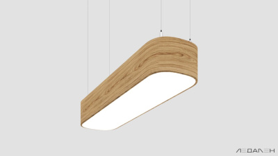 Овальный светильник WOOD OVALE 5000K 154W, корпус Ясень оливковый