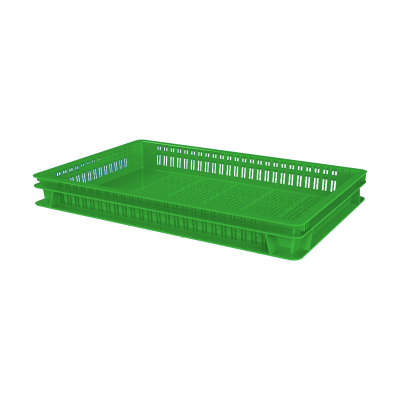Ящик полимерный для полуфабрикатов 600x400x75, перфорированный 
