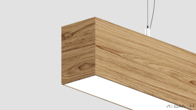 Линейный светильник WOOD LINEAR PN8060 6000K 45W 1500mm Ясень оливковый, корпус 