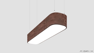 Овальный светильник WOOD OVALE 6000K 92W, корпус Американский орех
