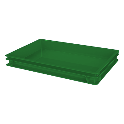 Ящик полимерный для полуфабрикатов 600x400x75, сплошной 