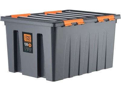 Ящик сплошной 740×565×400 мм, объем 120 л., арт.: Rox Box PRO 120, антрацит, код: 25343