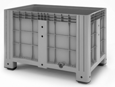 Контейнер iBox 1200х800х800 сплошной на ножках с пробкой 2"