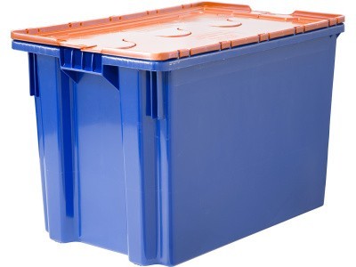 Ящик с крышкой, Safe Pro, 600×400×415, синий, код:29605