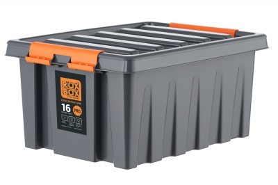 Ящик сплошной 415×300×190 мм, объем 16 л., арт.: Rox Box PRO 16, антрацит, код: 25339