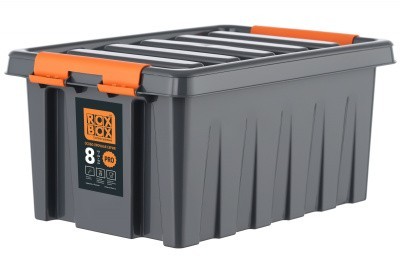 Ящик сплошной 335×220×155 мм, объем 8 л., арт.: Rox Box PRO 8, антрацит, код: 25338
