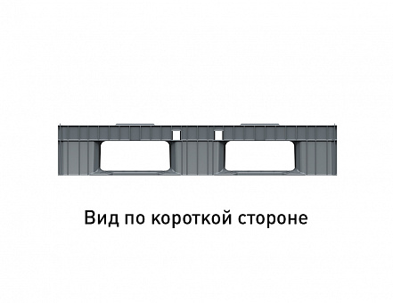 Лёгкий перфорированный пластиковый поддон усиленный 1210х810 на трех полозьях