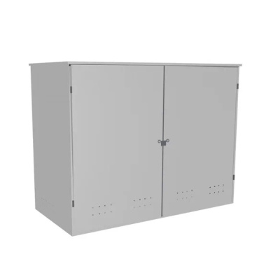 Шкаф для двух газовых баллонов на 27л 700x740x385 мм Светло-серый