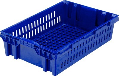 Ящик перфорированный 600×400×152, арт.: 403-1, объём 27, красный, код: 15748