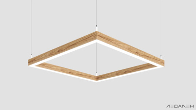 WOOD KVADRATO 6000K 58W Ясень оливковый, корпус 