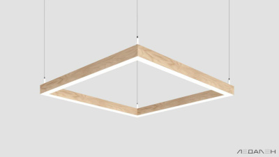 WOOD KVADRATO 3000K 58W Ясень белый, корпус 