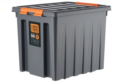 Ящик сплошной 500×390×390 мм, объем 50 л., арт.: Rox Box PRO 50, антрацит, код: 25341