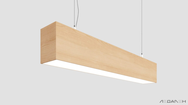 Линейный светильник WOOD LINEAR PN8060 4000K 60W 2000mm Ясень белый, корпус 