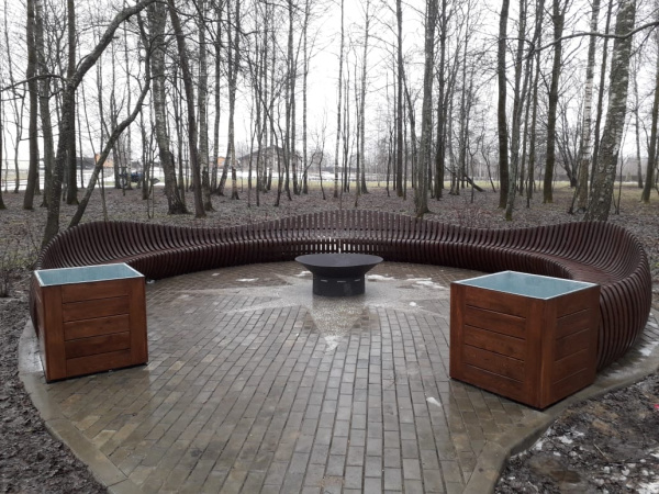 Скамейка «Long bench» Вазон