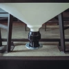 Емкость ЦКТ 3000 л с патрубком 90мм с фланцем под плотность до 1,5 г/см³ белая в обрешетке с лестницей