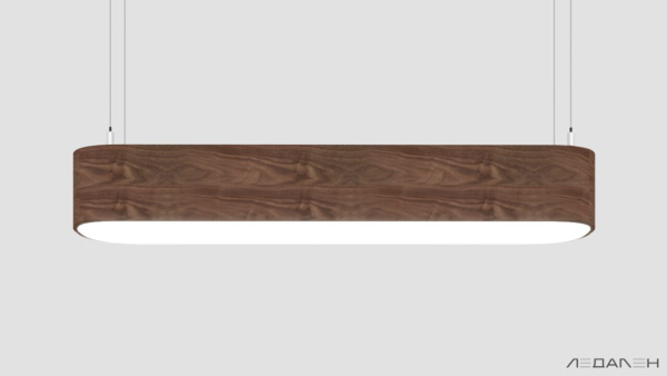 Овальный светильник WOOD OVALE 4000K 92W, корпус Американский орех