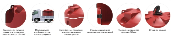 Емкость КАС 5500 TR красный