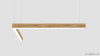 L-образный светильник WOOD ANGLE L 6000K 65W Ясень оливковый, корпус 