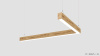 L-образный светильник WOOD ANGLE L 3000K 65W Ясень оливковый, корпус 