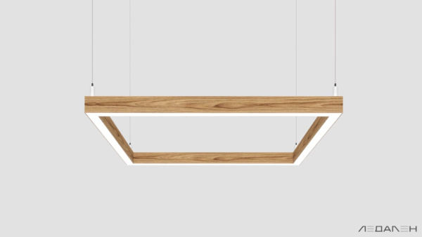 WOOD KVADRATO 5000K 58W Ясень оливковый, корпус 