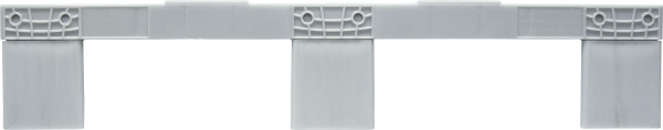 Паллет 800x600х150 сплошной, на 3-х полозьях, арт. TR 680 черный, код: 07877