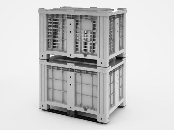 Контейнер iBox 1200х800х800 сплошной на полозьях с краном 1"