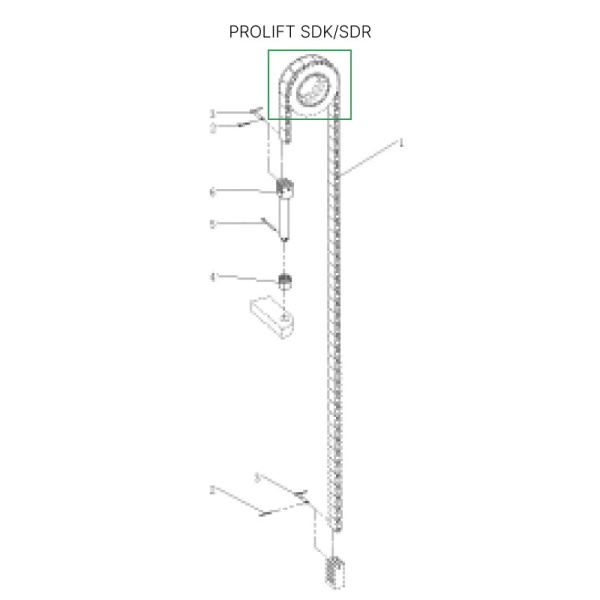 Ролик центральной цепи для штабелеров SDR 1536/1545S/1645/1656/2036/2045, SDK