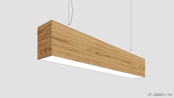 Линейный светильник WOOD LINEAR PN8060 3000K 60W 2000mm Ясень оливковый, корпус 