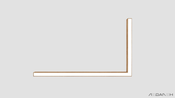 L-образный светильник WOOD ANGLE L 3000K 32W, корпус Дуб