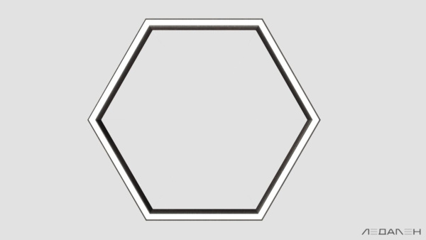 Шестиугольный светильник WOOD HEXAGON 4000K 80W, корпус Венге