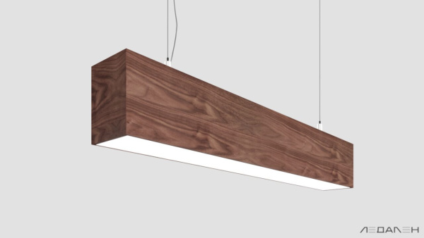 Линейный светильник WOOD LINEAR PN8060 3000K 60W 2000mm Американский орех, корпус 