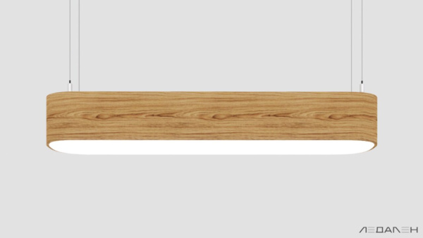 Овальный светильник WOOD OVALE 5000K 154W, корпус Ясень оливковый